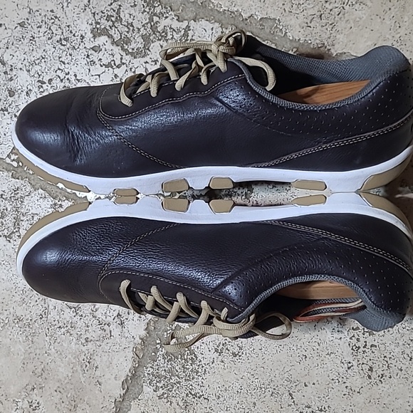 True Linkswear Brown Leather Comfort Golf Shoes Men's Size 12 - Picture 7 of 10